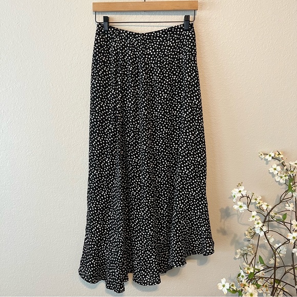 Lulus Black Polka Dot Two-Piece Maxi Dress M - Picture 10 of 11